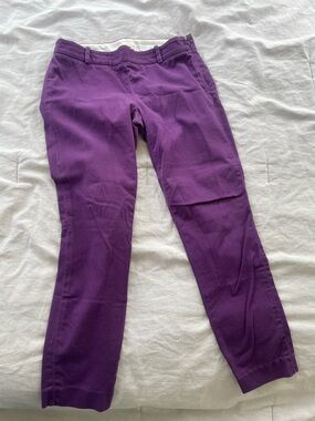 J Crew purple straight leg pants